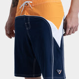 Boardshort Rusty Straight Pipe Laranja e Marinho