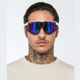 Óculos de Sol QuikSilver Hossegor Branco/Azul espelhado