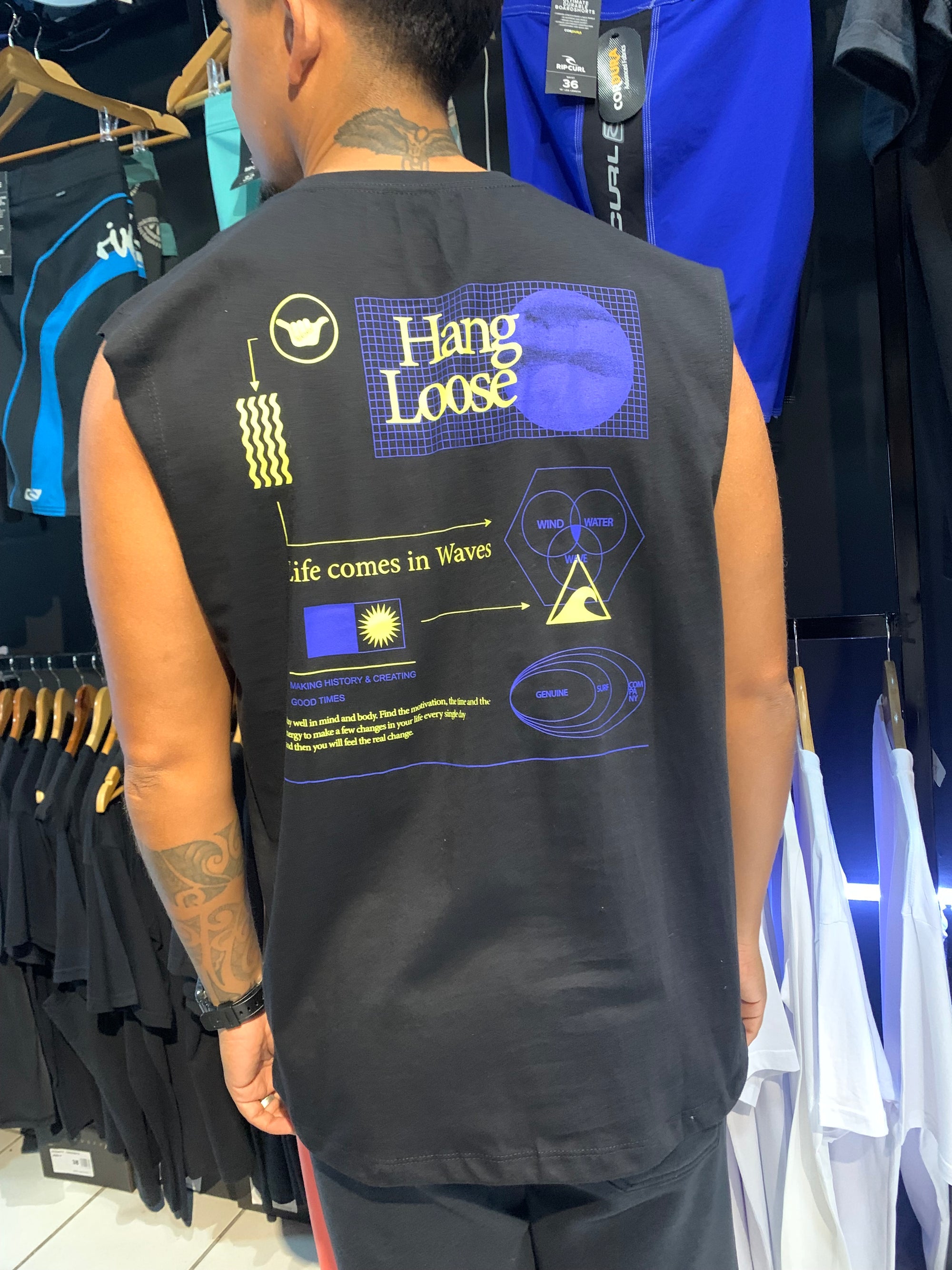 Regata Hang Loose Clouds Preta