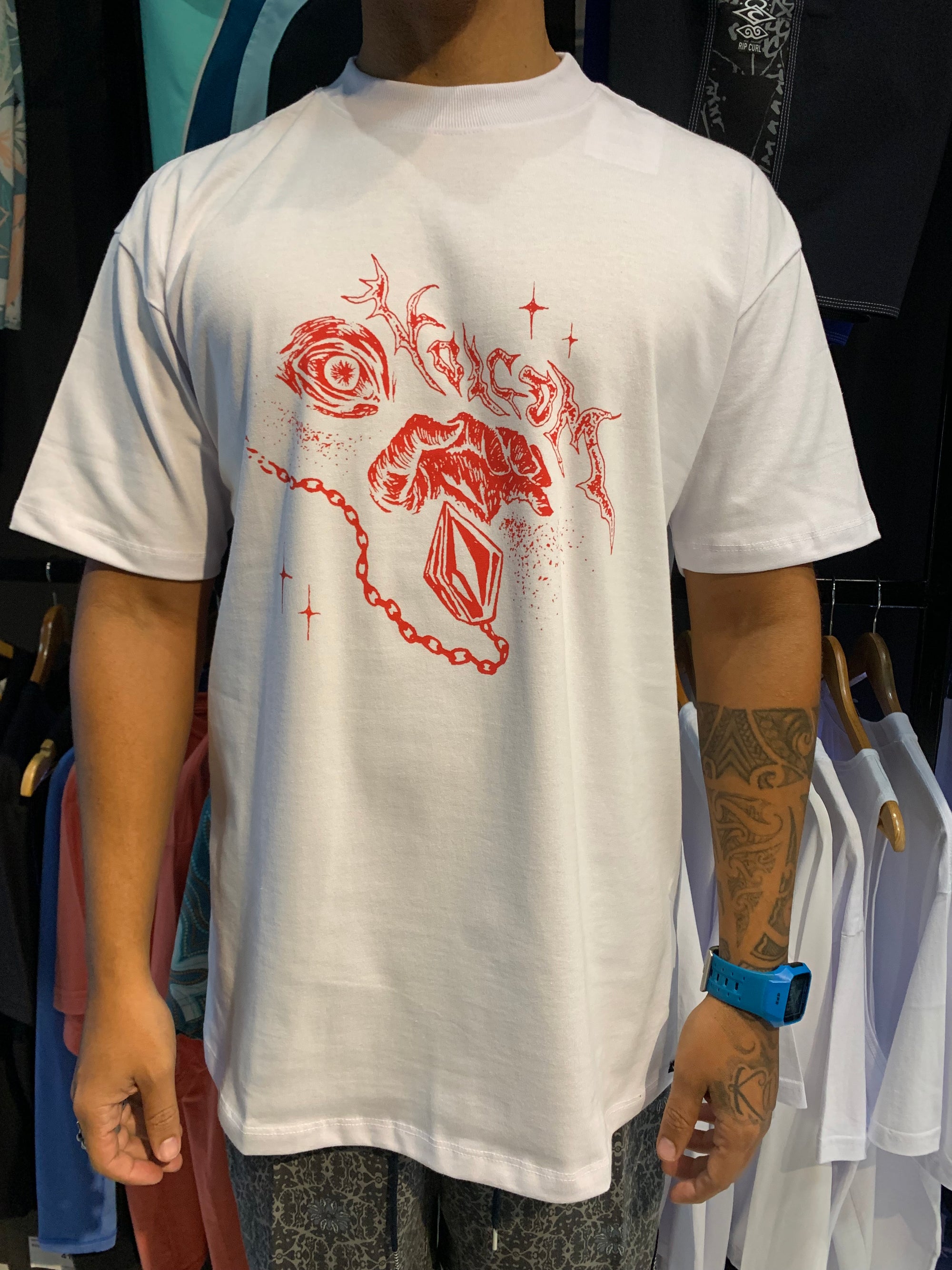 Camiseta Volcom Death Truction Branca