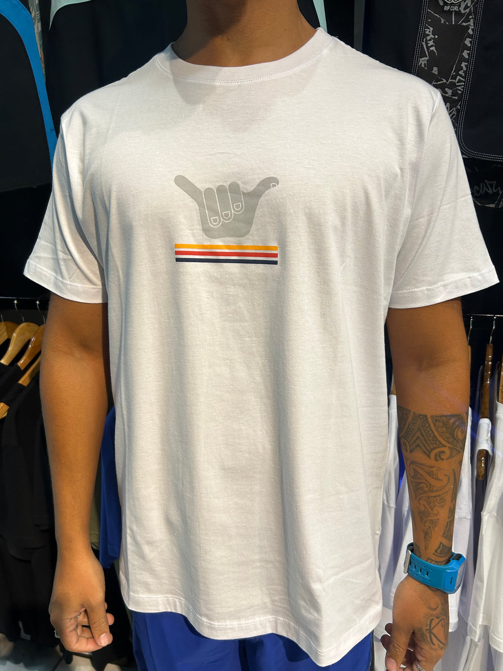 CAMISETA HANG LOOSE GRADIENTE BRANCA