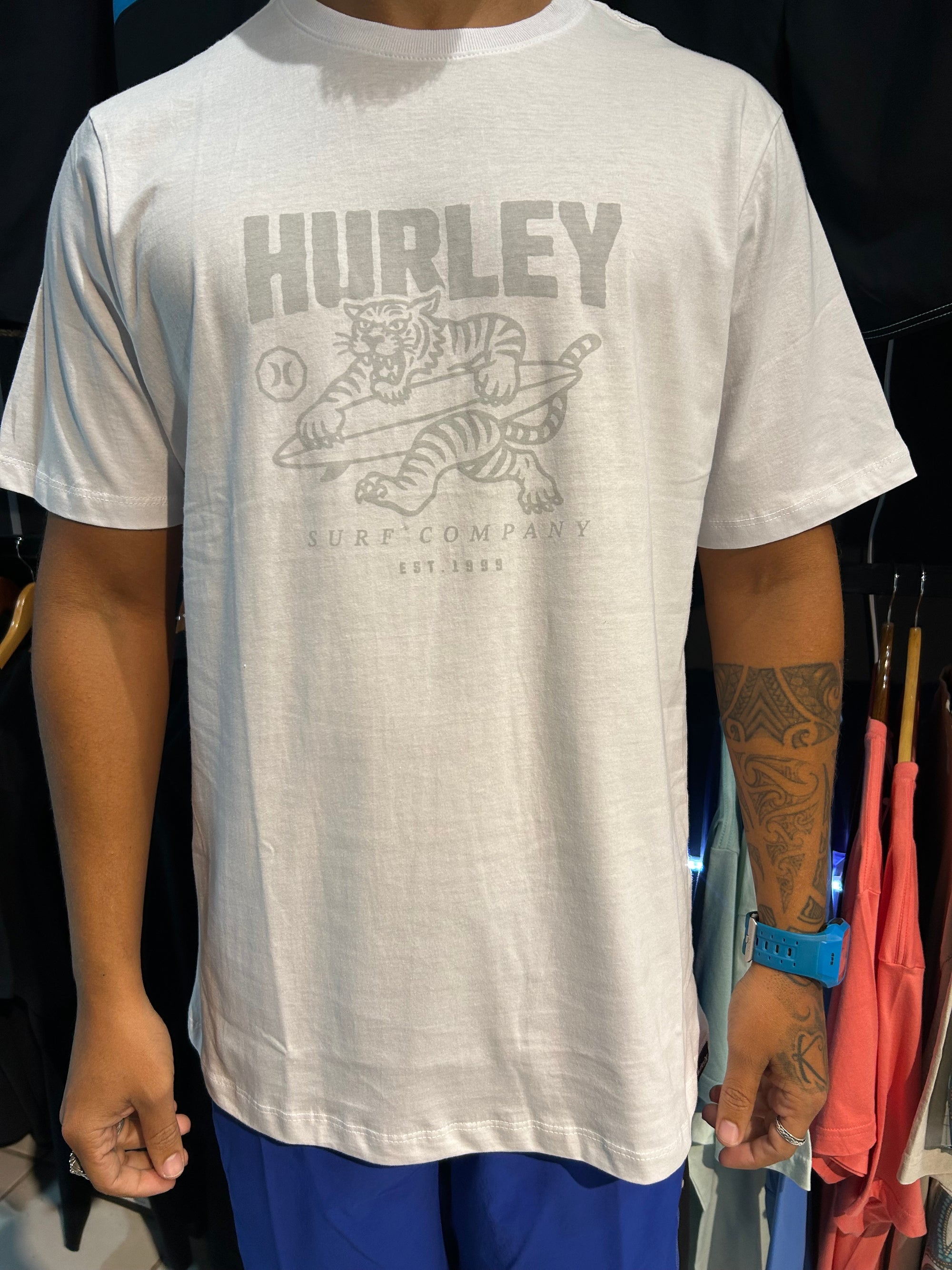 CAMISETA HURLEY TIGER BRANCA