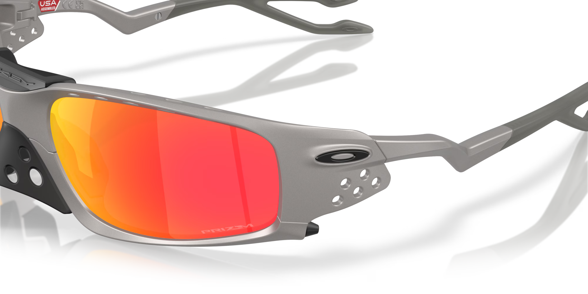 Óculos Oakley Plantaris SQ prizm ruby Lentes, titanium Armação