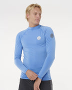 Camiseta Rip Curl Uv Manga Longa Icons Upf Brushed Blue Gum