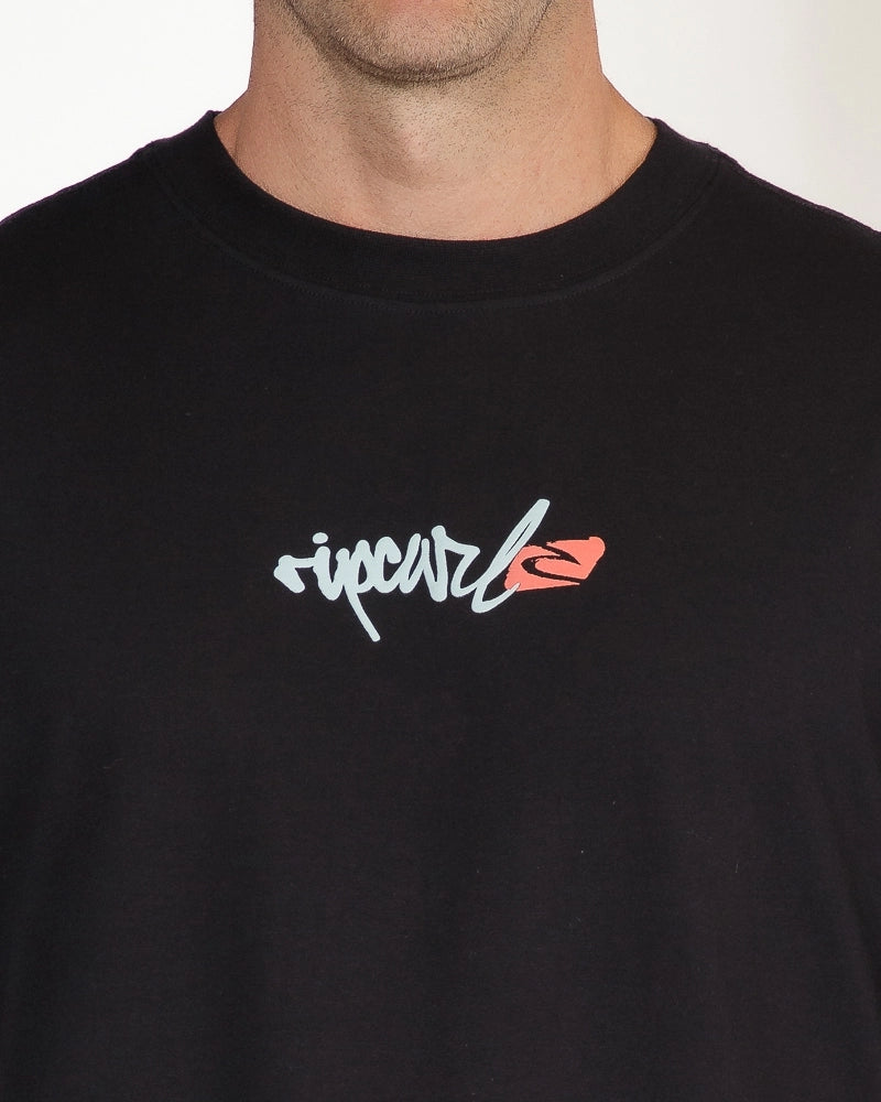 Camiseta Rip Curl Script Signature Gm Black