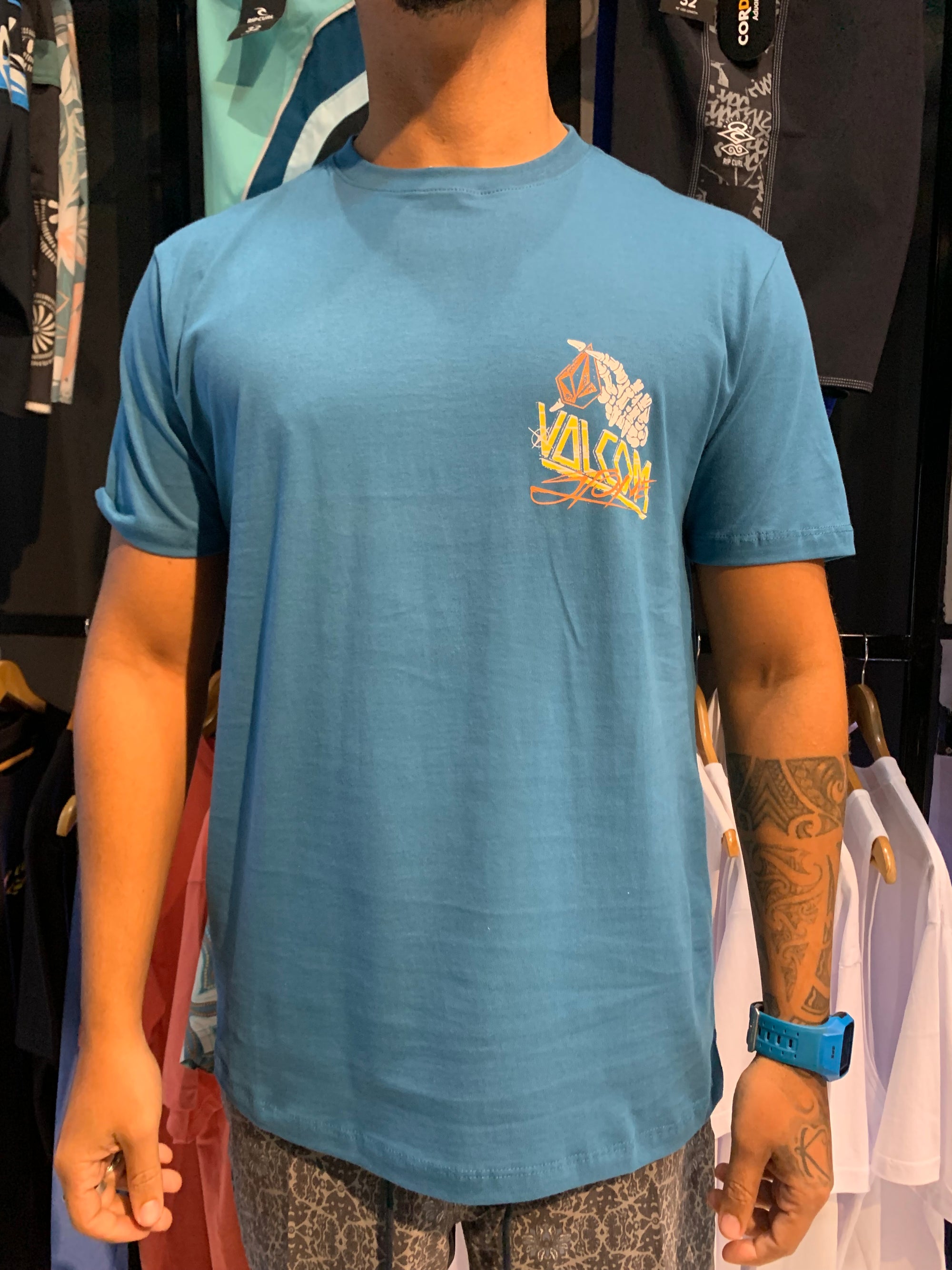 Camiseta Volcom Dropped Azul