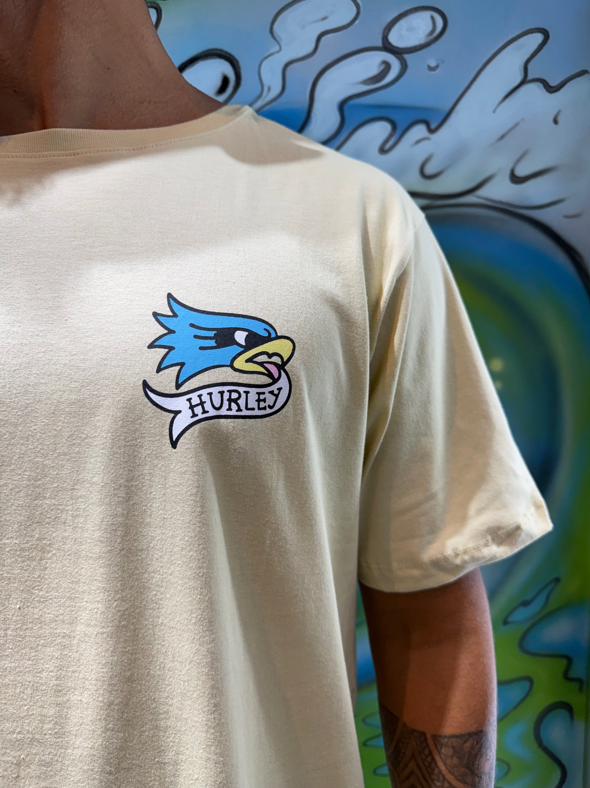 Camiseta Hurley Etam Eagle Bege
