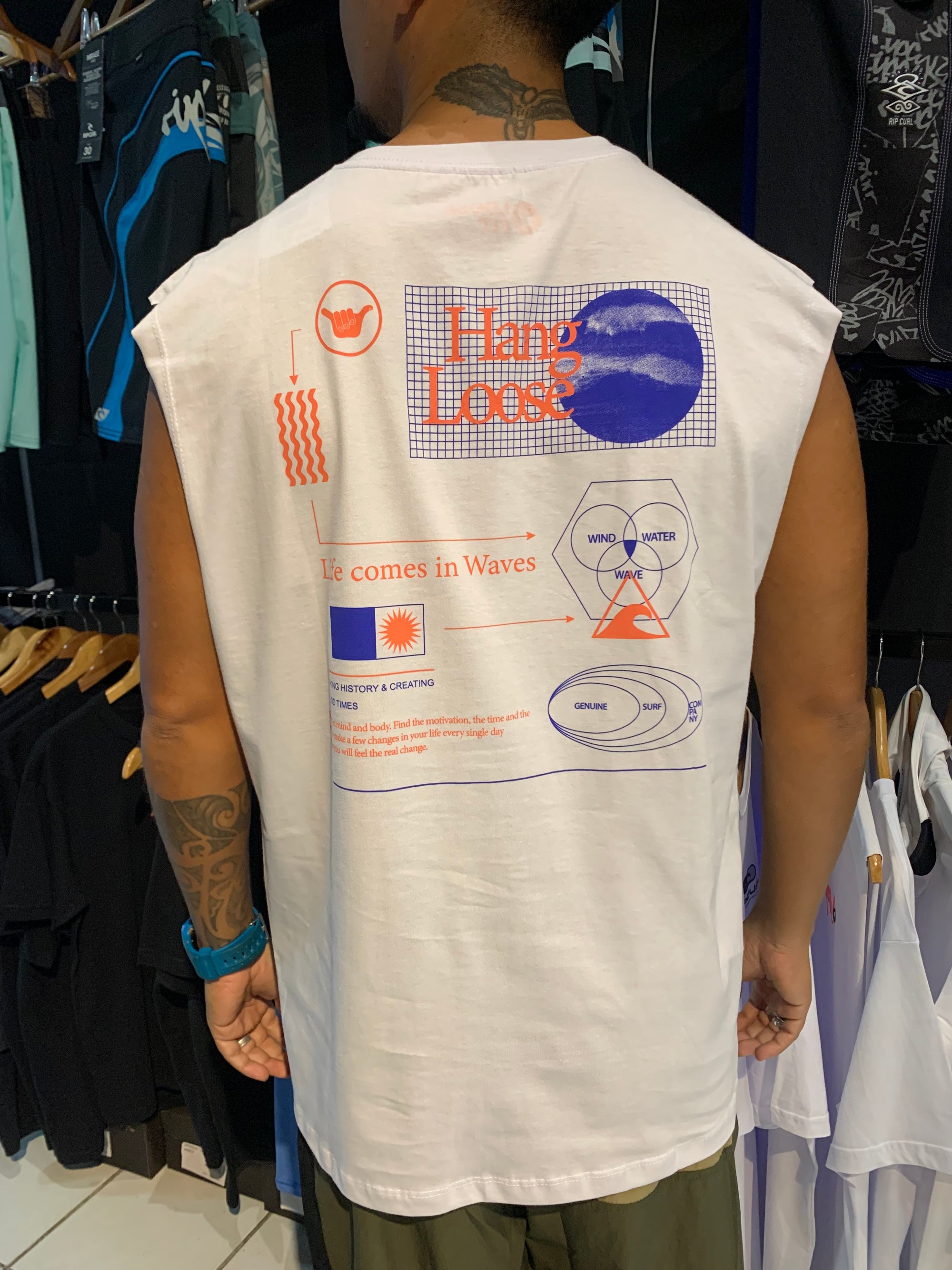 Regata Hang Loose Clouds Branca