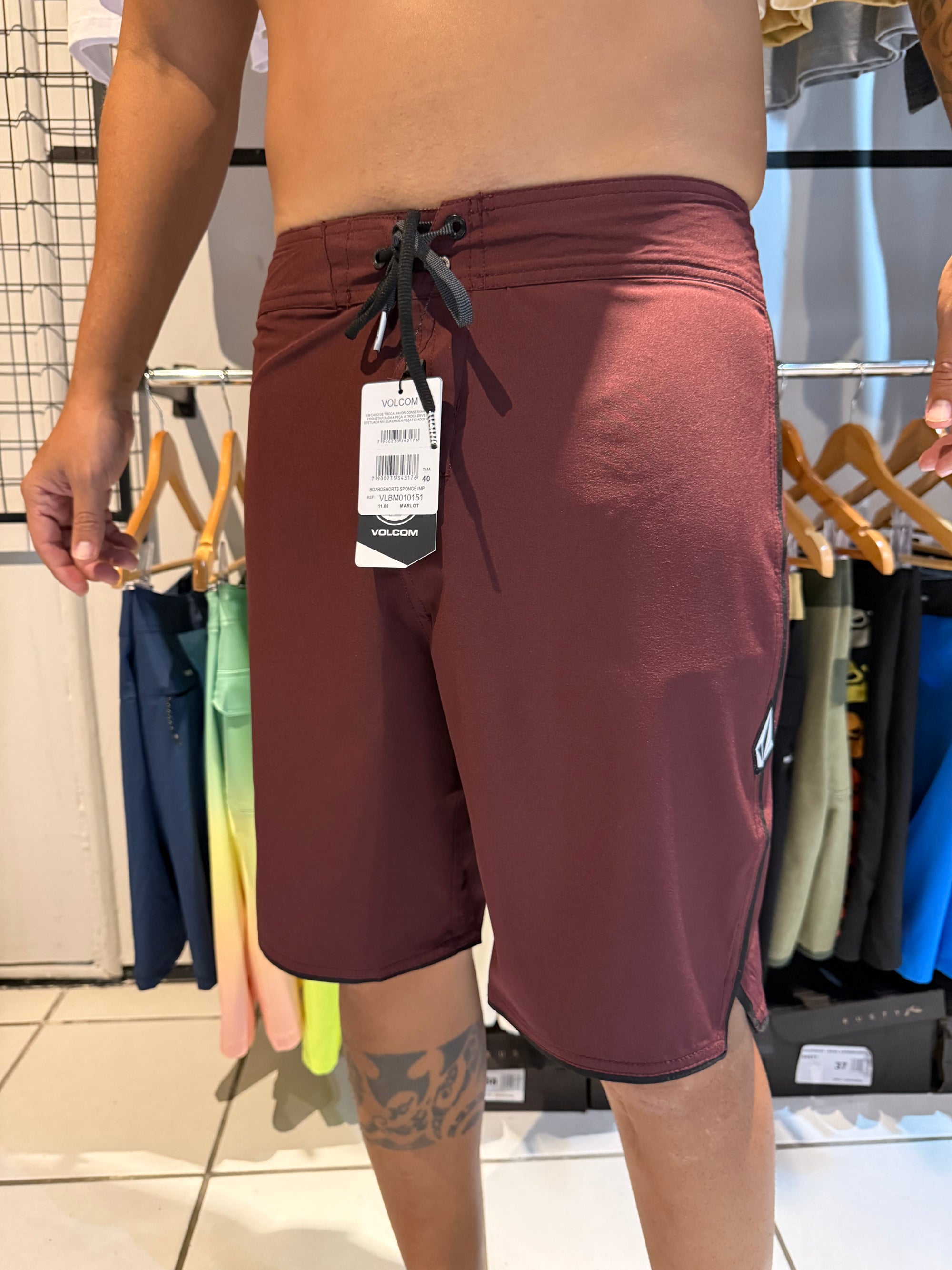 Boardshorts Volcom Sponge Importada Merlot