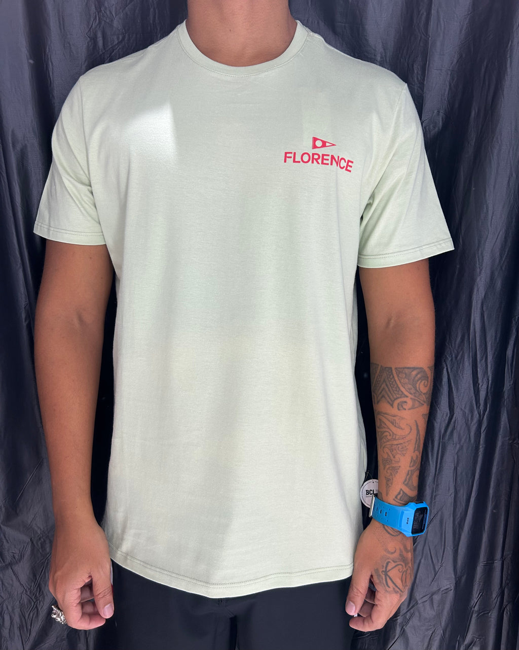 Camiseta Manga Curta Crew Oliva Claro Florence