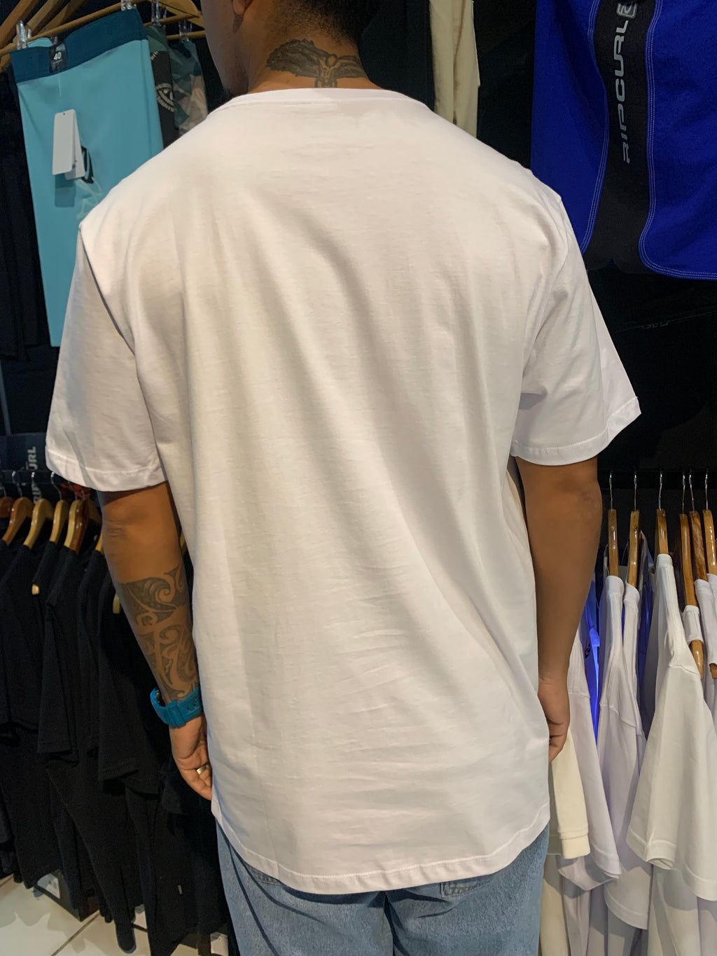 Camiseta Manga Curta Branca Hurley Icon Garden