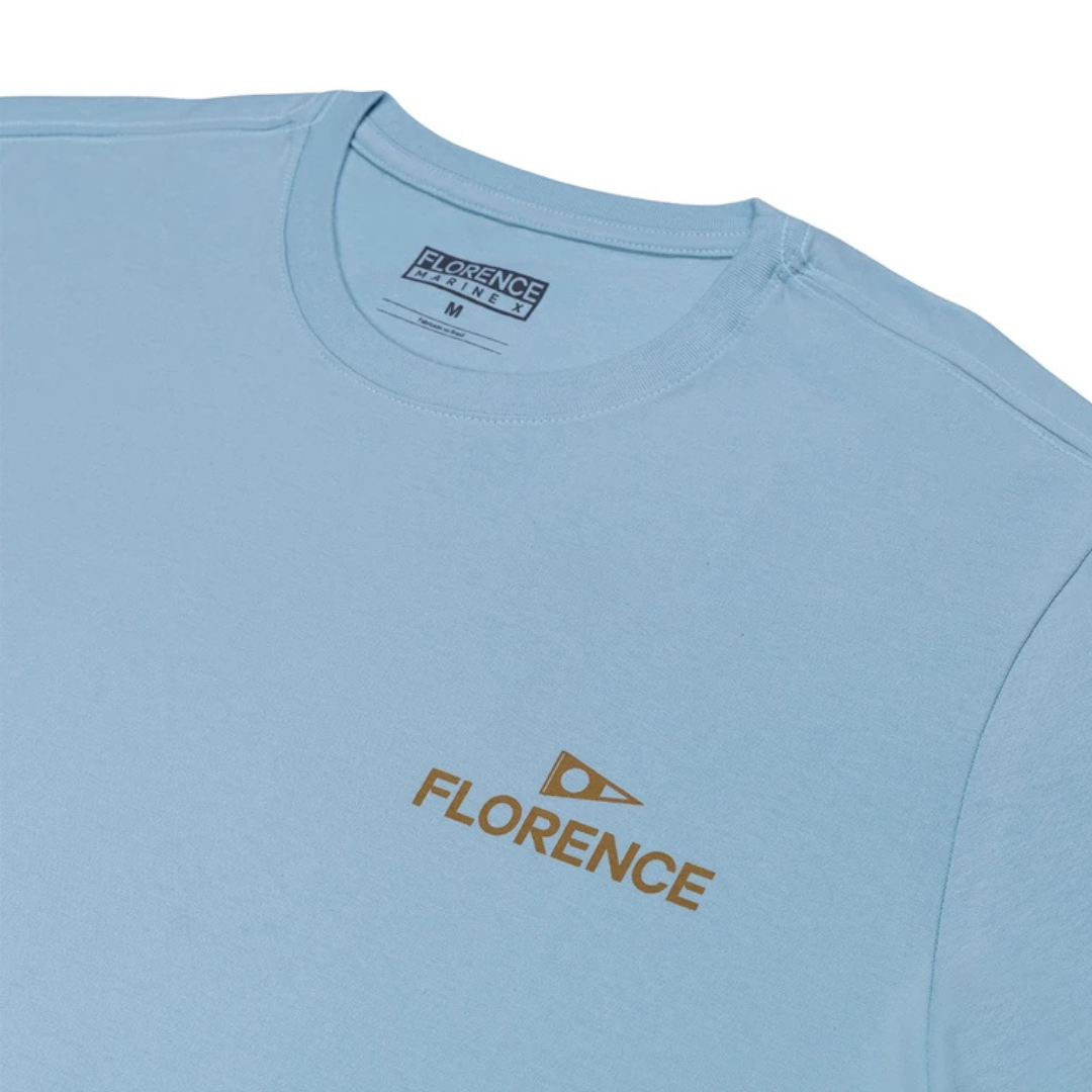 Camiseta Manga Curta Crew Azul Claro Florence