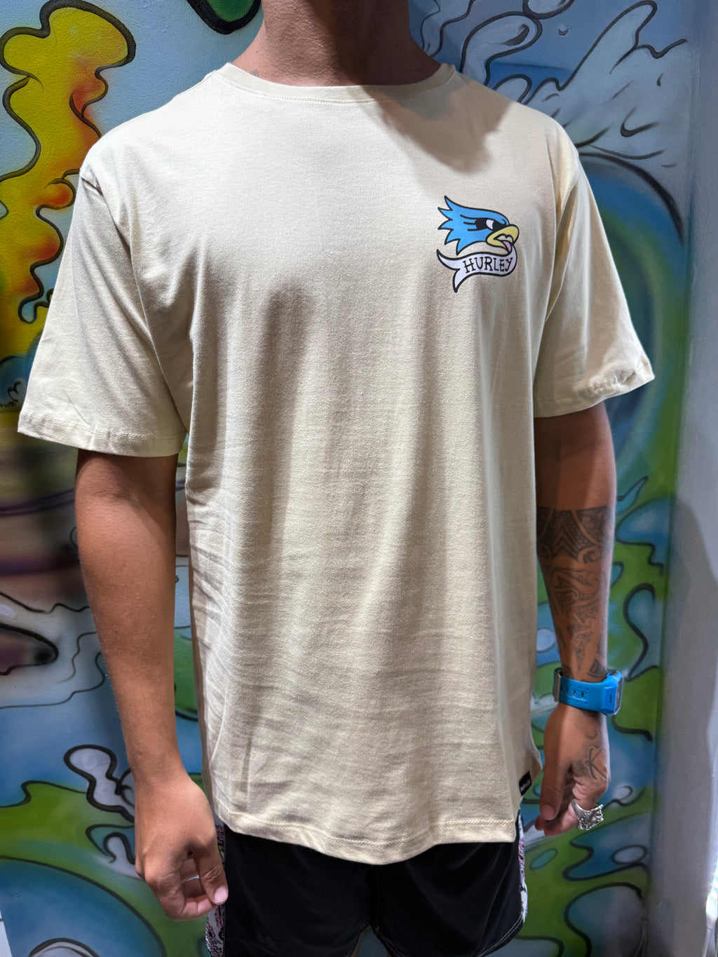 Camiseta Hurley Etam Eagle Bege