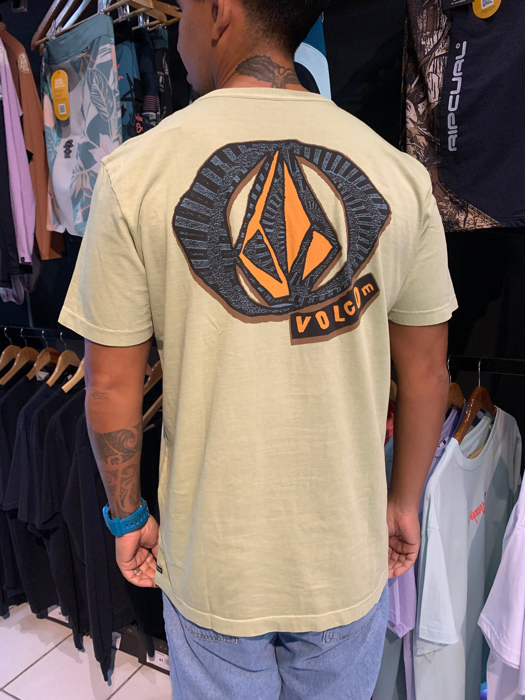 Camiseta Volcom Scramble Stone Verde