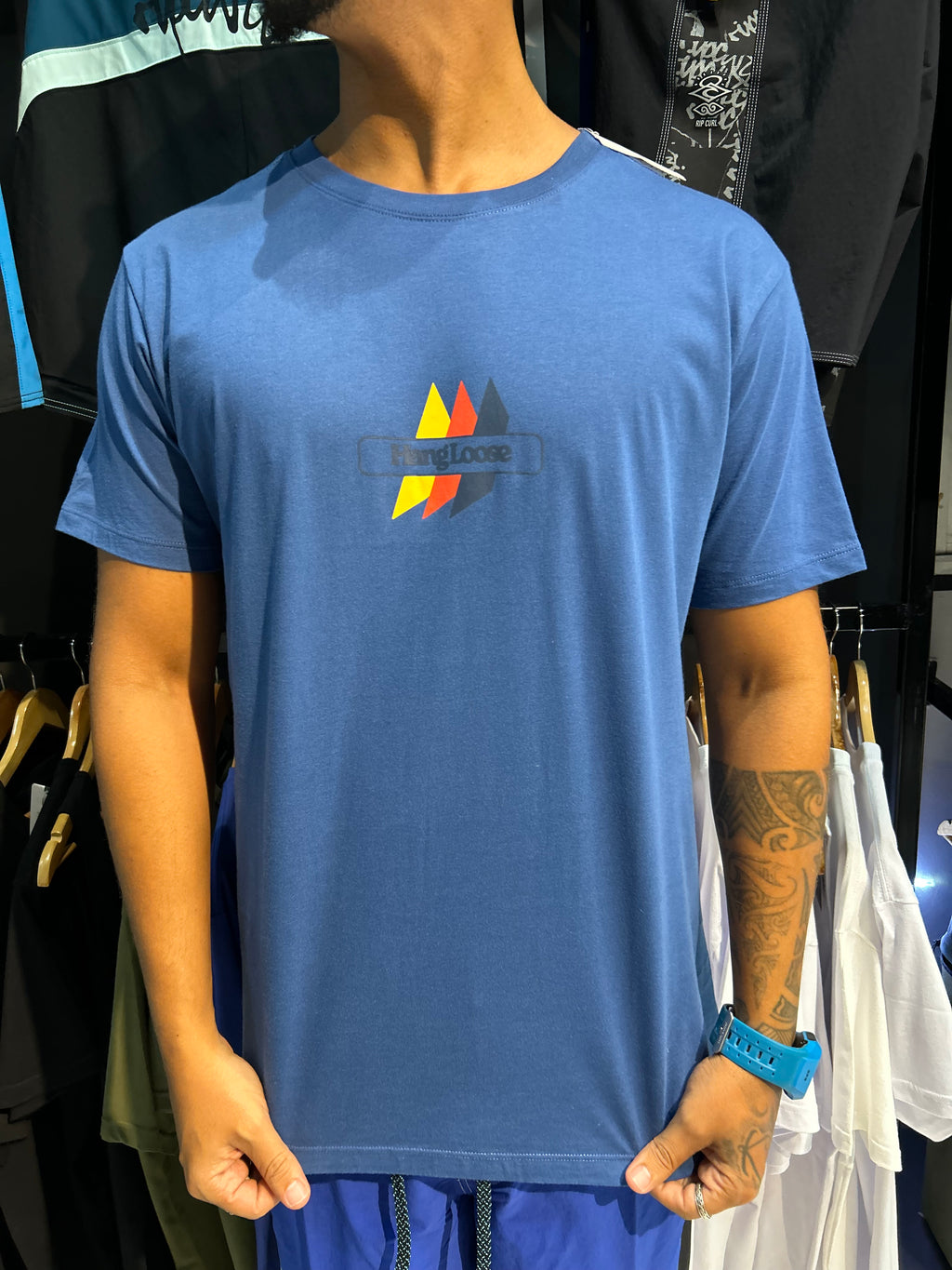 CAMISETA HANG LOOSE STRIPES AZUL