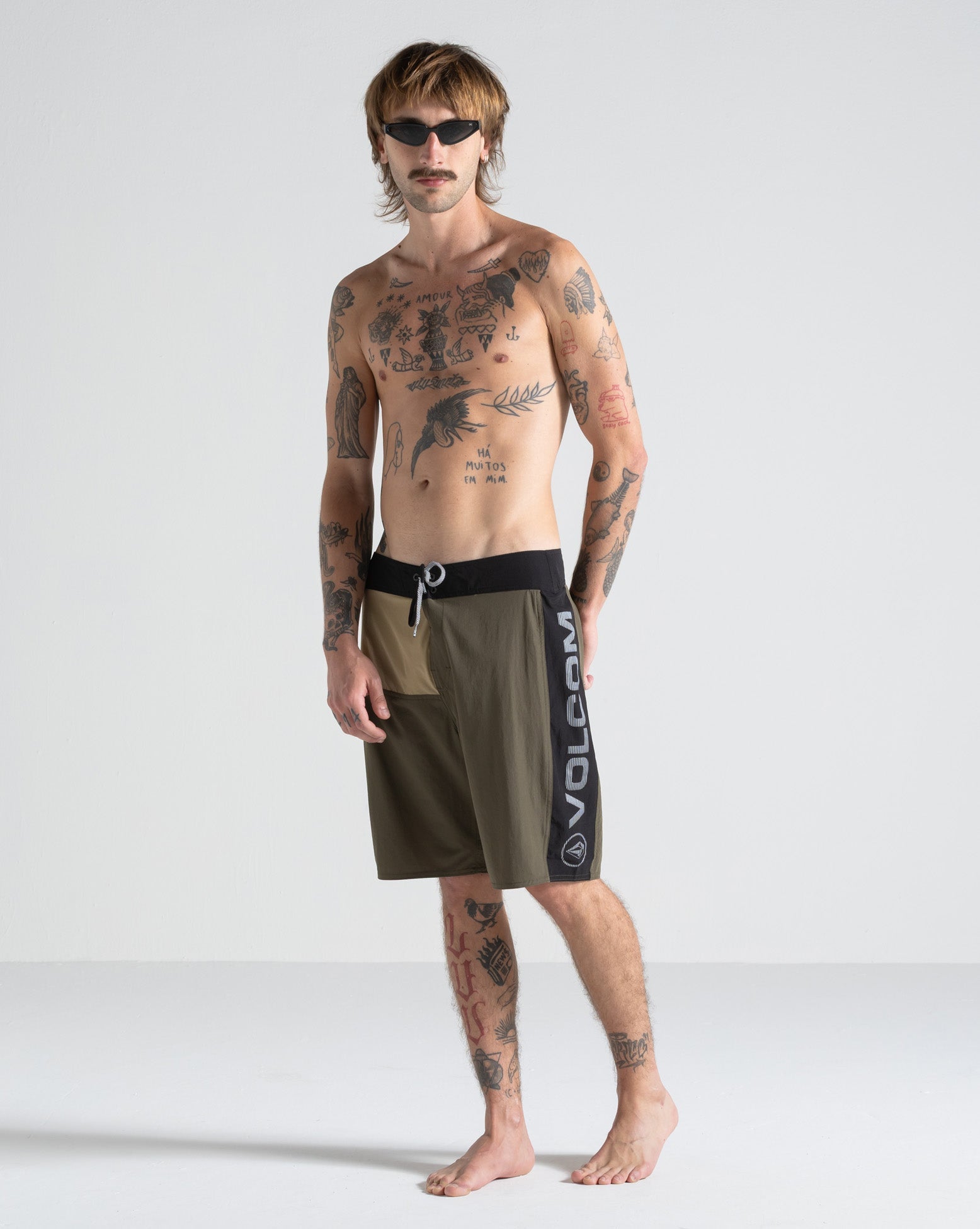Boardshort Volcom Sabotagem Army Green