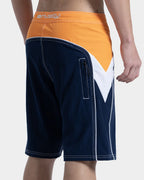 Boardshort Rusty Straight Pipe Laranja e Marinho