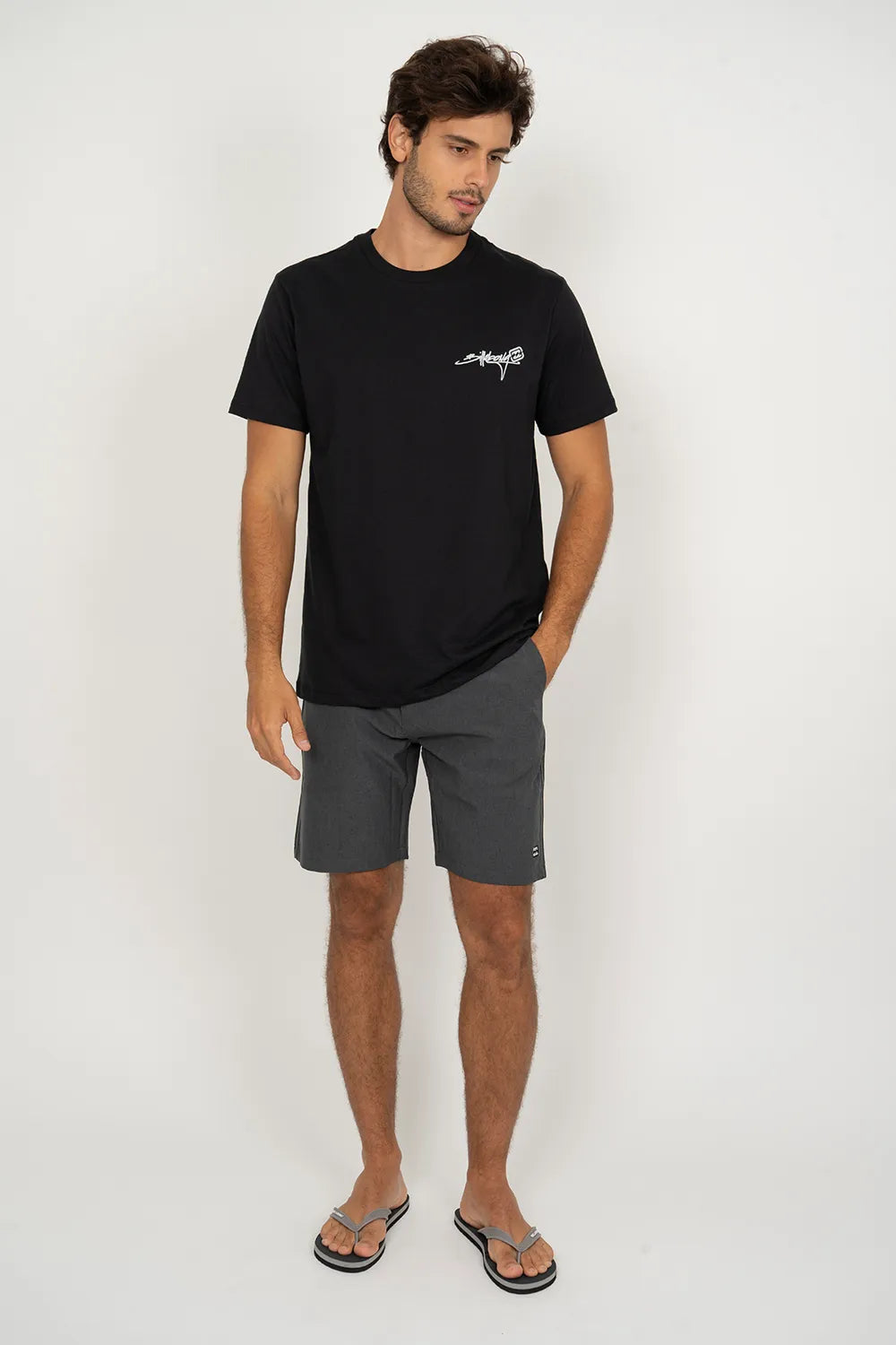 Camiseta Billabong M/C Bracket Script Preto