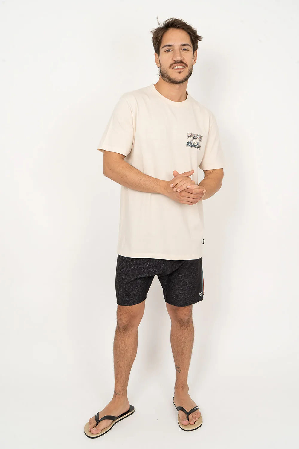 Camiseta Billabong M/C Crayon Wave I Areia