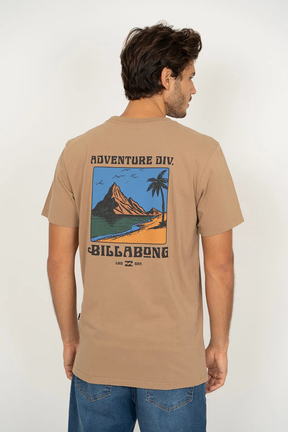 Camiseta Billabong M/C Post Cards I Marrom