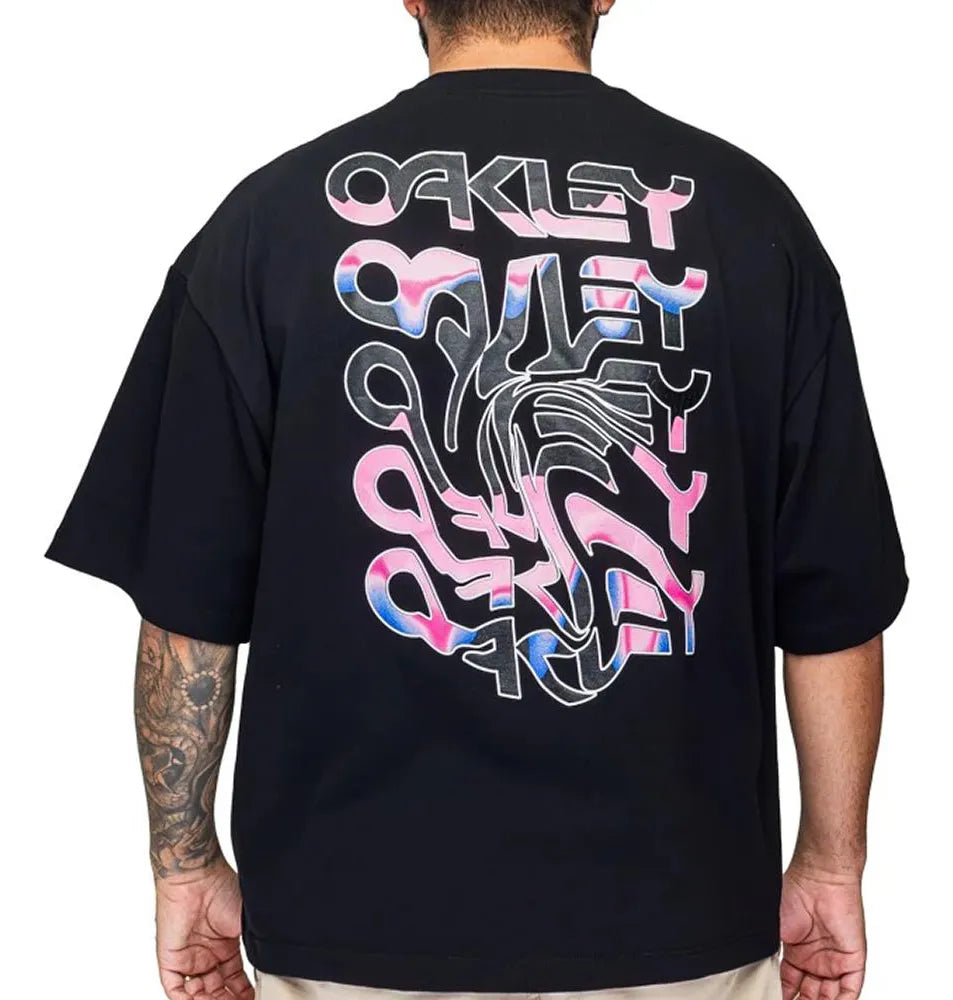 Camiseta Oversized Oakley B1B Warp Graphic SS Tee