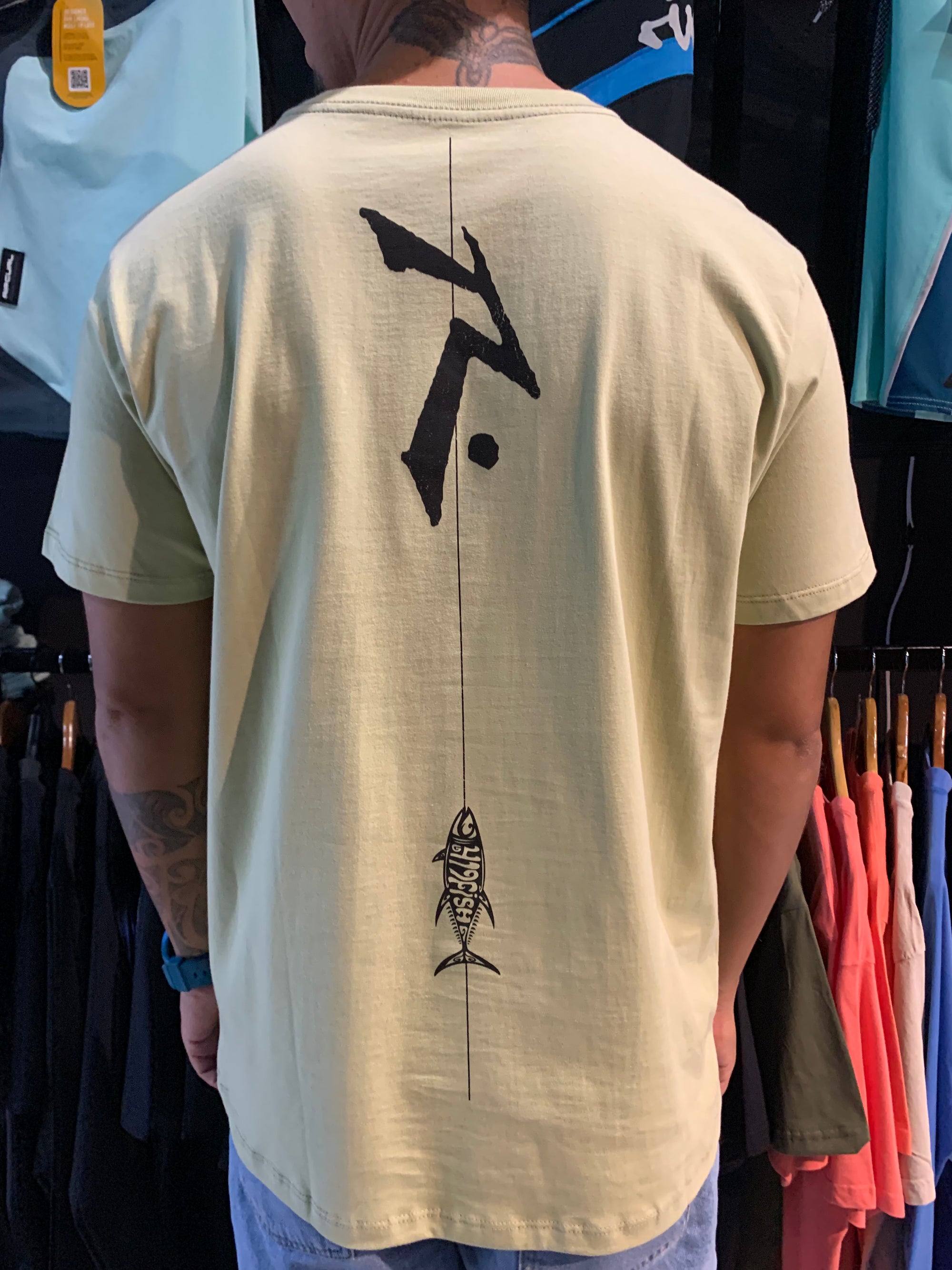 Camiseta Manga Curta Verde Rusty Fish