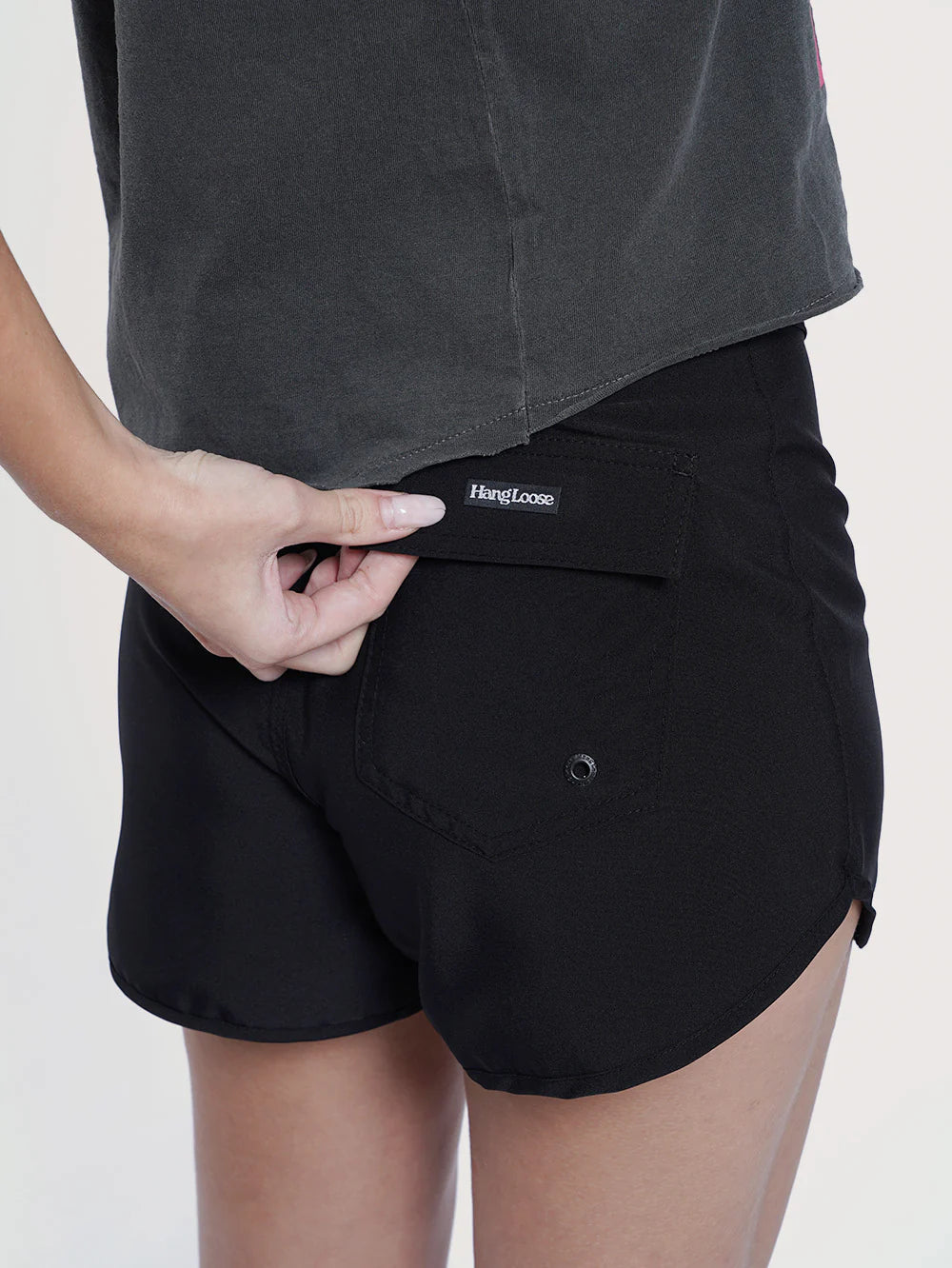 Boardshorts Loose Feminino Hang Loose Preto