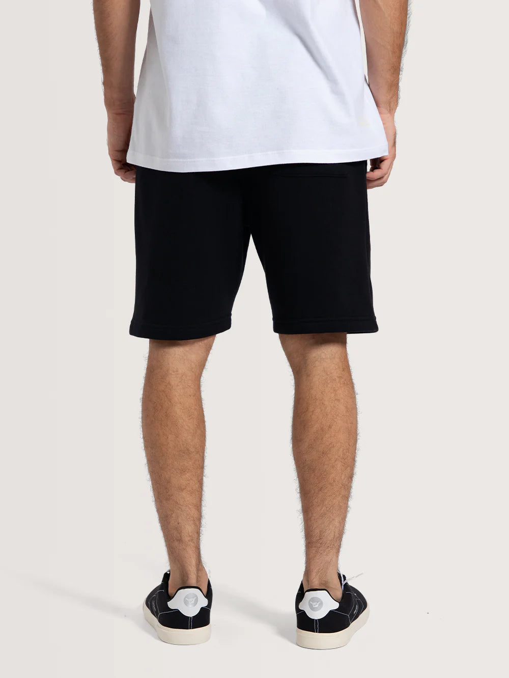 Bermuda Moletom Preta Hang Loose Label Patch