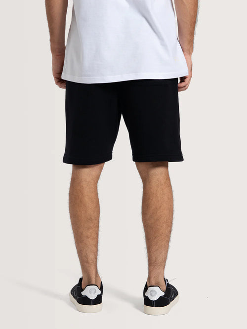 Bermuda Moletom Preta Hang Loose Label Patch