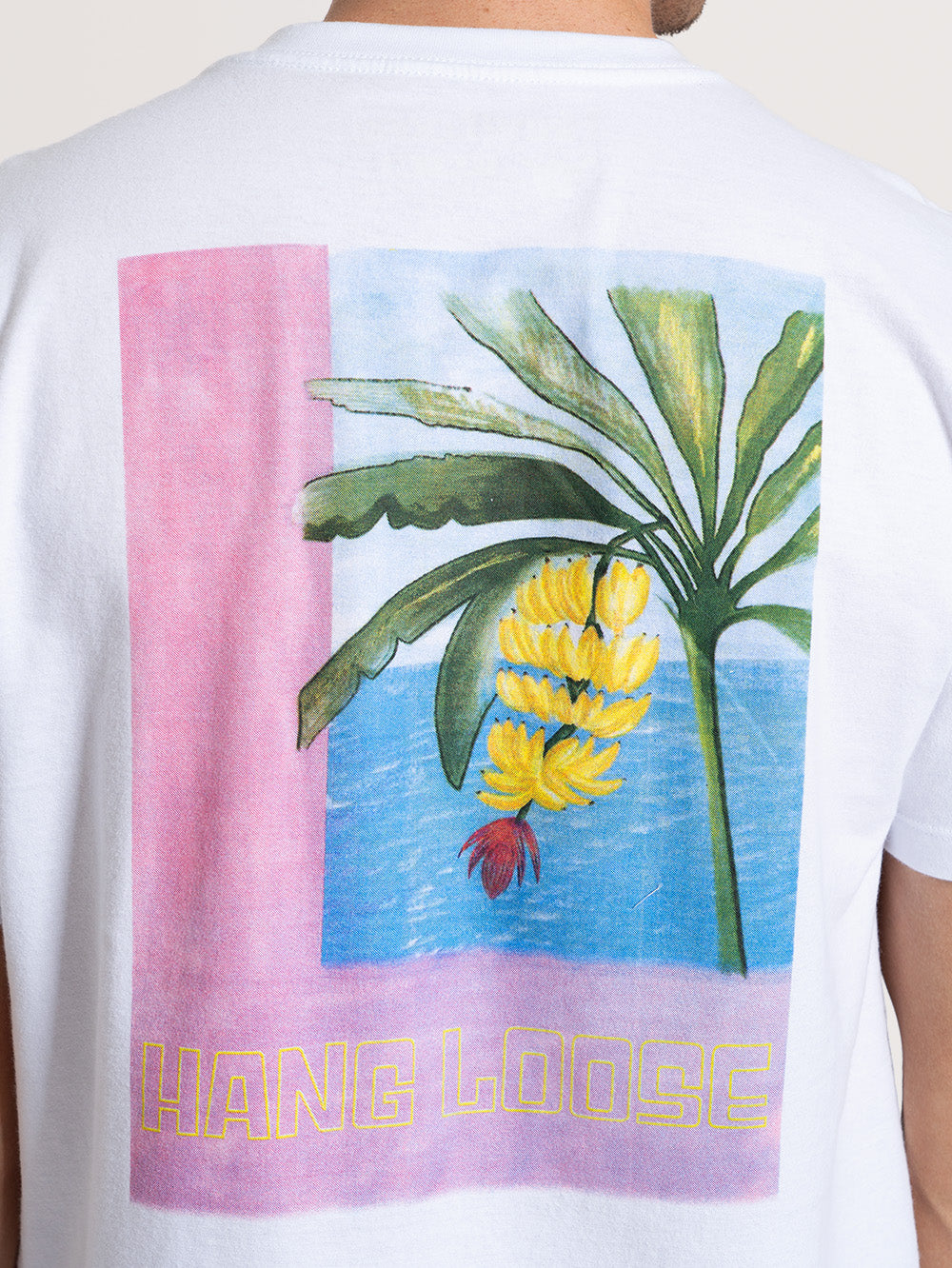 Camiseta Hang Loose Platano Branca
