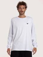 Camiseta Manga Longa Branco Hang Loose Logo