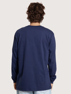 Camiseta Manga Longa Azul Hang Loose Logo