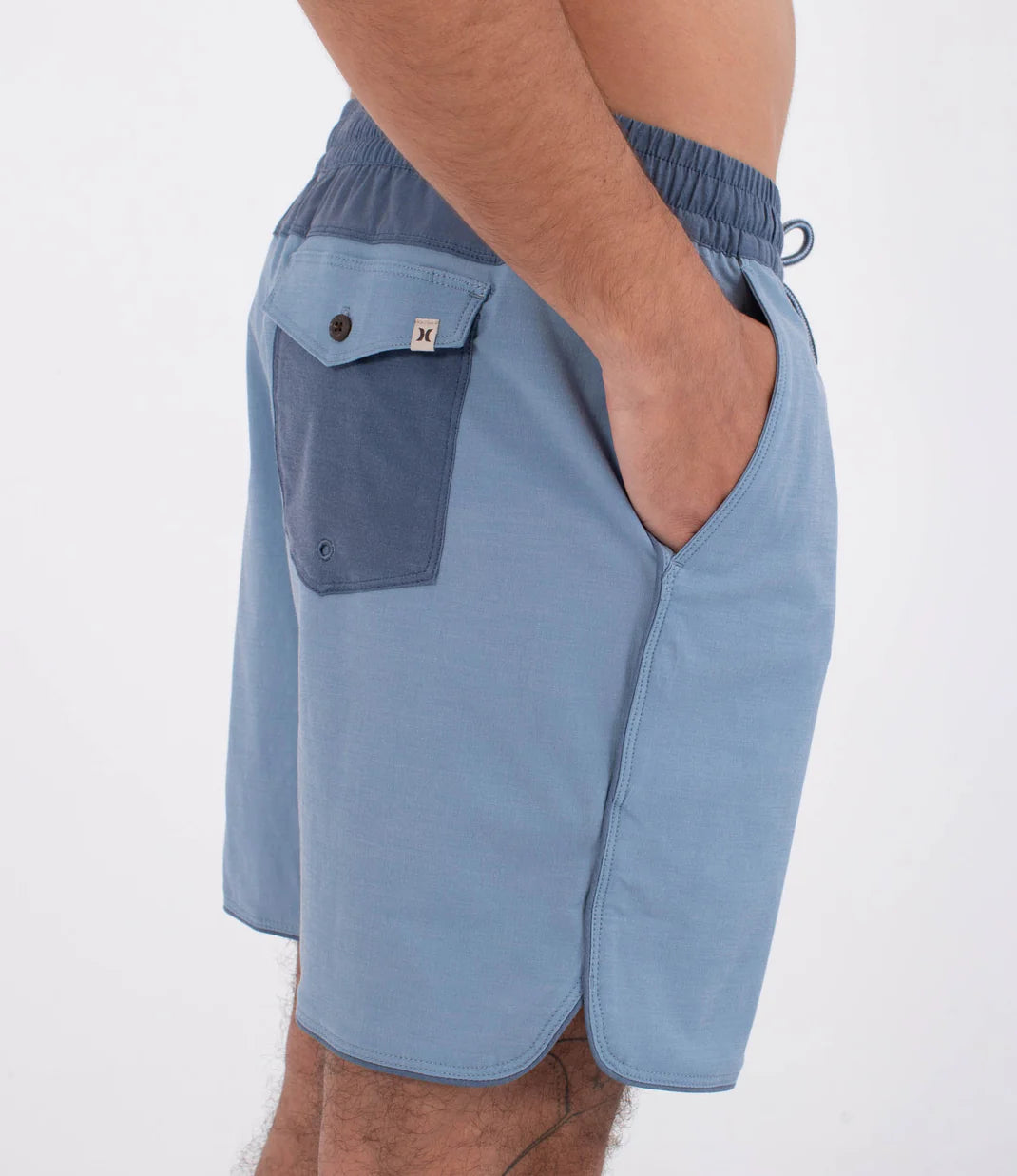 Short Hurley Elástico Phantom Naturals Scallop Azul