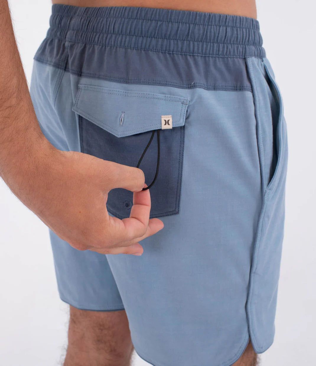 Short Hurley Elástico Phantom Naturals Scallop Azul