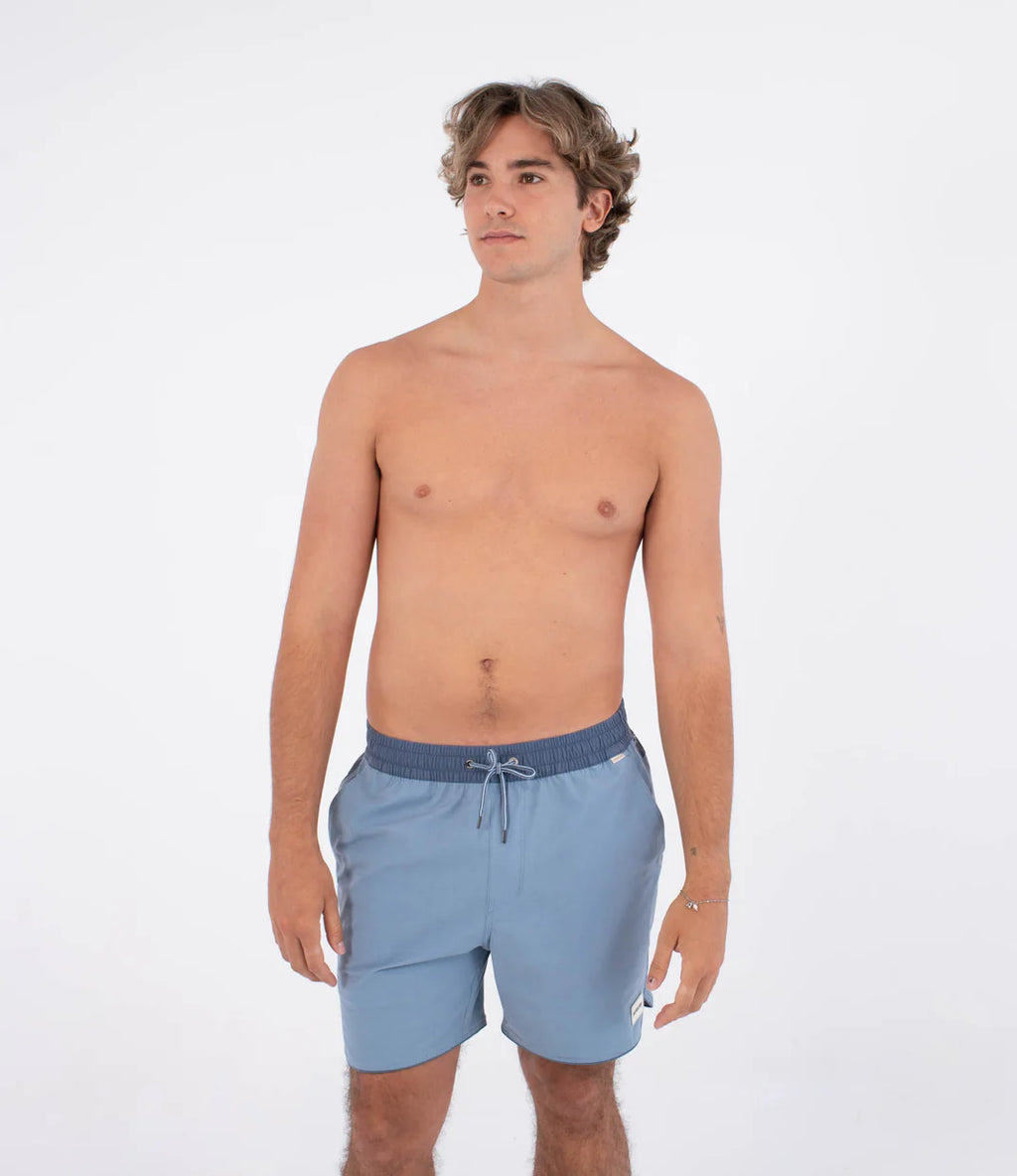 Short Hurley Elástico Phantom Naturals Scallop Azul