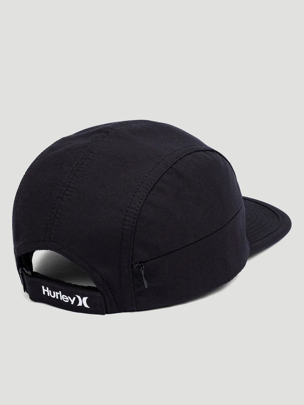 Boné Aba Reta Preto Five Panel Hurley Secret