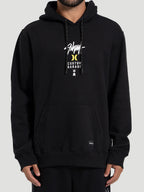 Moletom Canguru Hurley x Shibuya Signature Block Party Preto