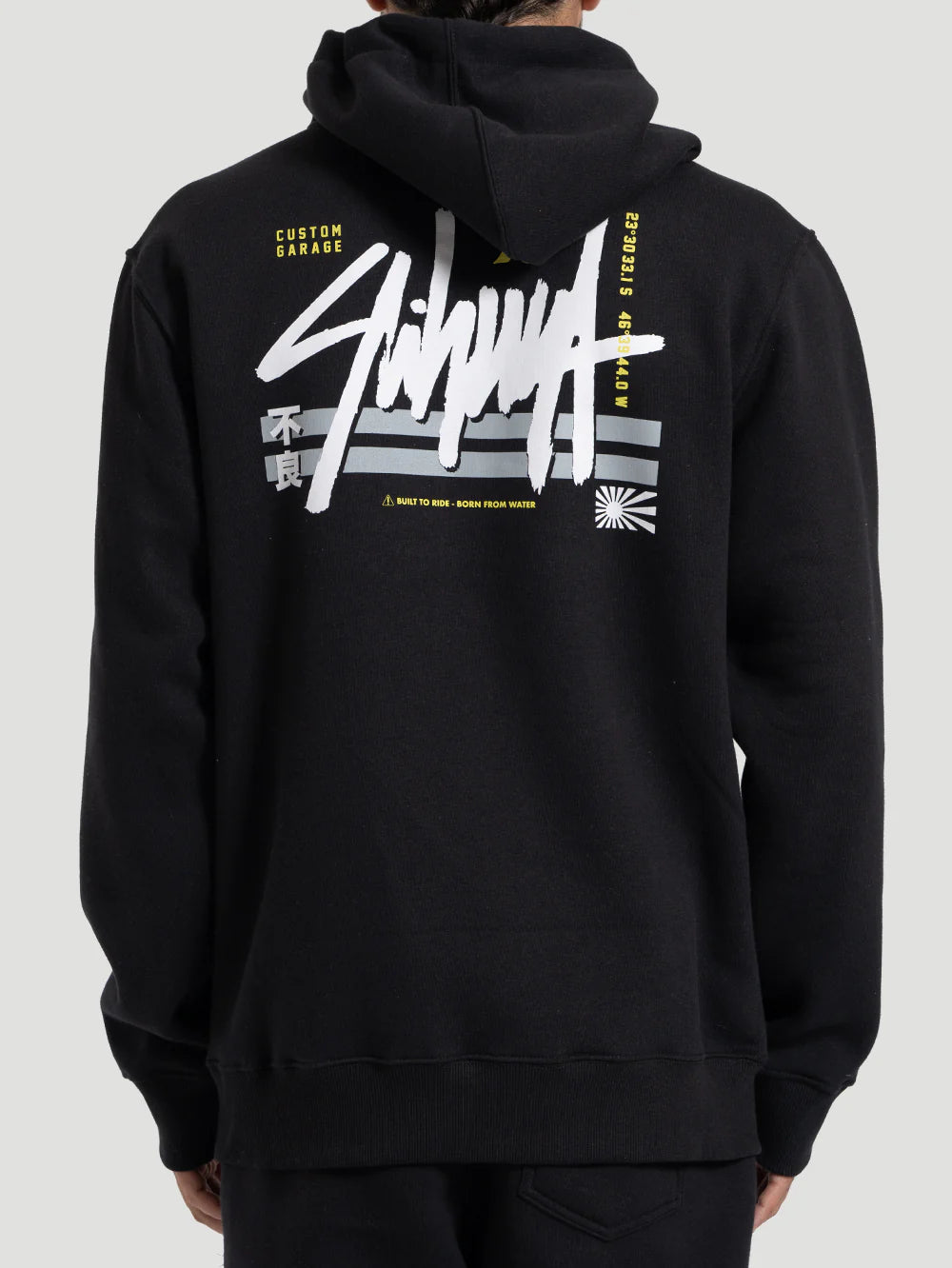 Moletom Canguru Hurley x Shibuya Signature Block Party Preto