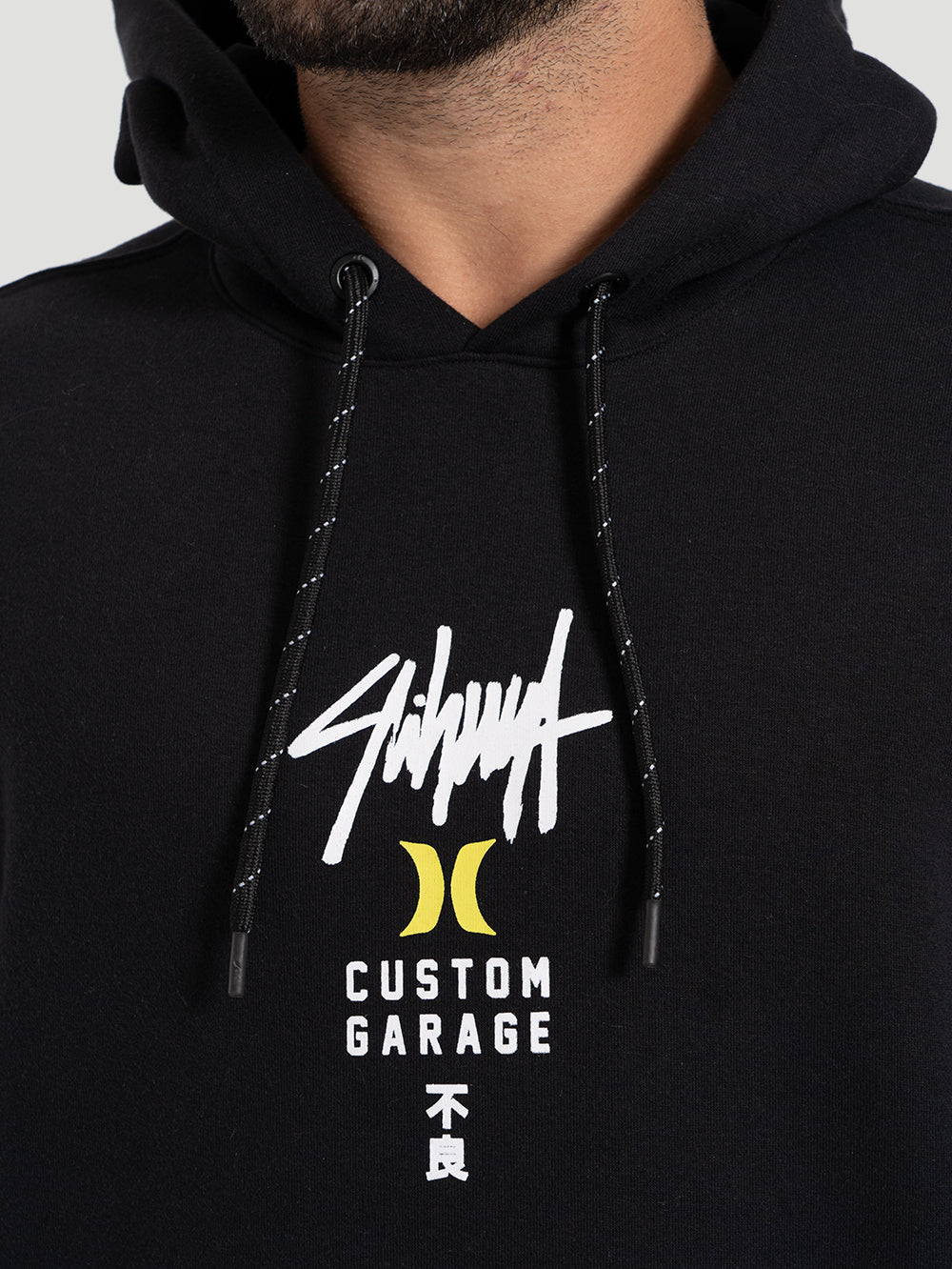 Moletom Canguru Hurley x Shibuya Signature Block Party Preto