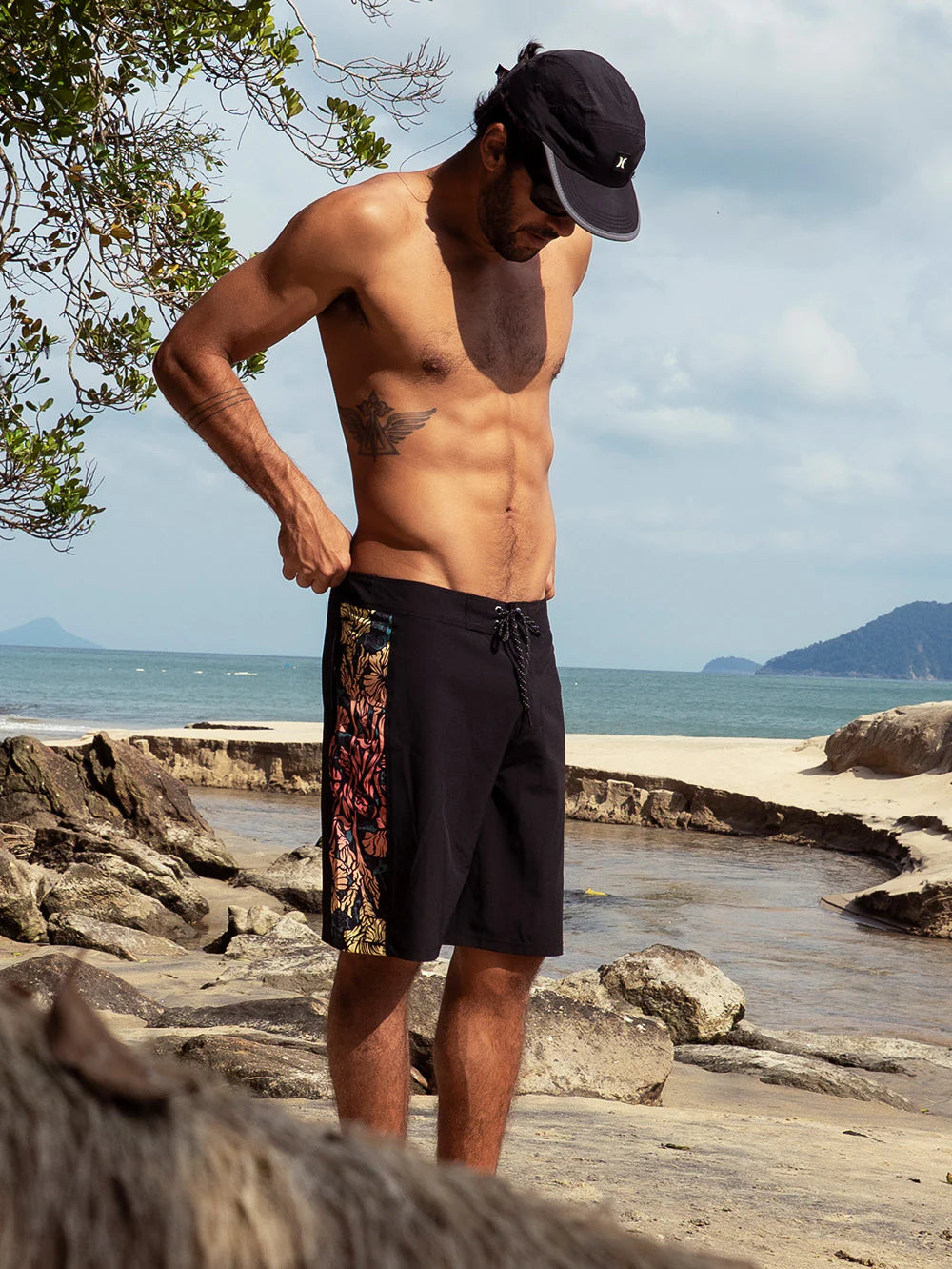 Boardshorts 19,5 Preto Hurley Flower