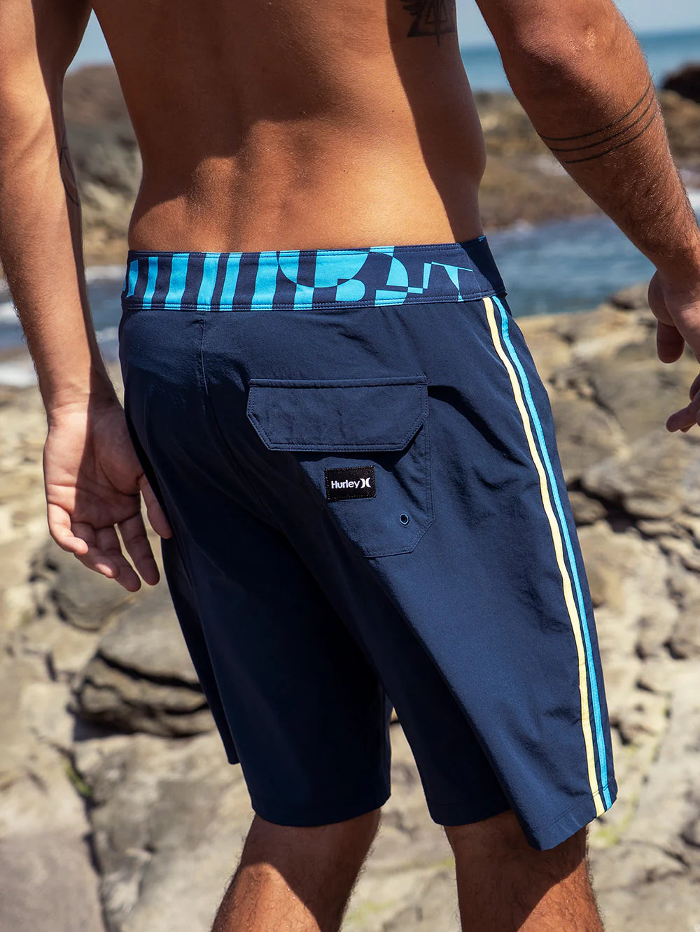 Boardshorts 19,5 Azul Hurley Half Letters