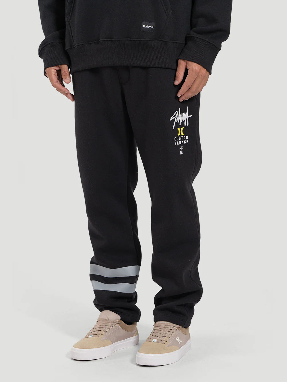 Calça de Moletom Hurley x Shibuya Signature Block Party Preta