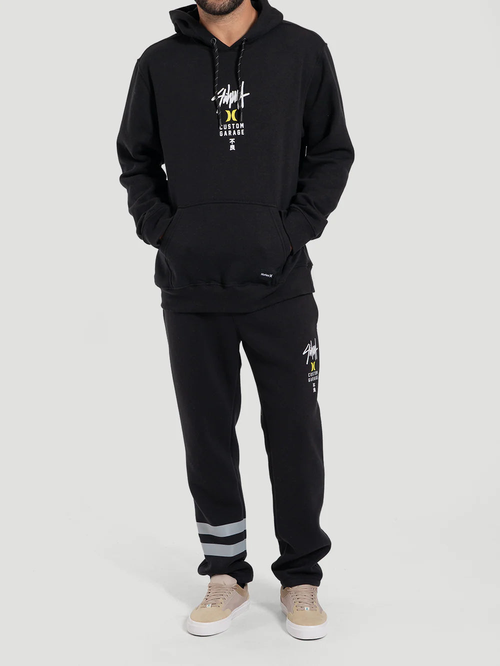 Calça de Moletom Hurley x Shibuya Signature Block Party Preta