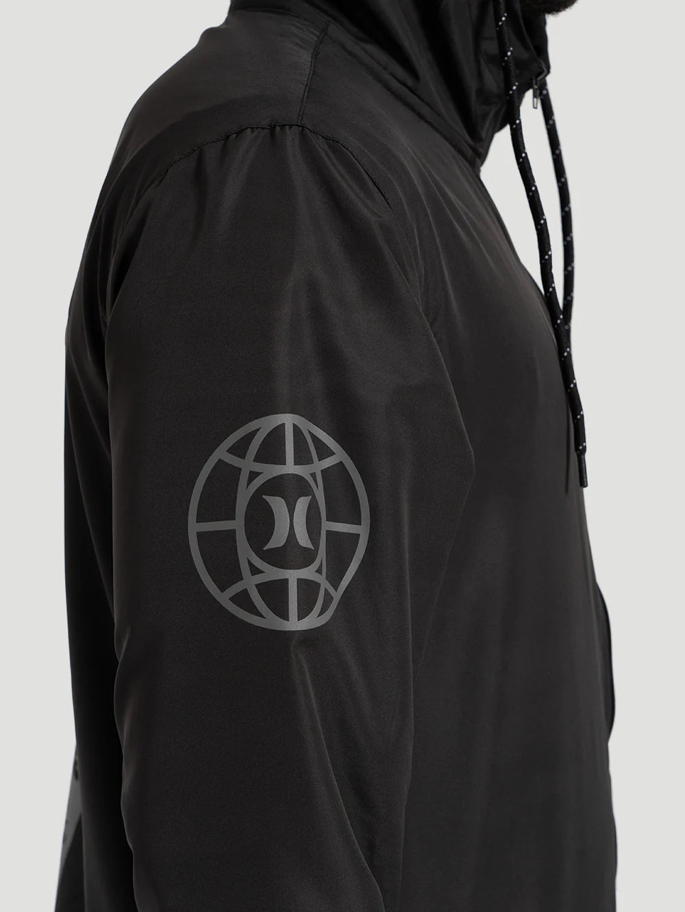 Jaqueta Windbreaker Hurley x Shibuya Signature Stripe Preto