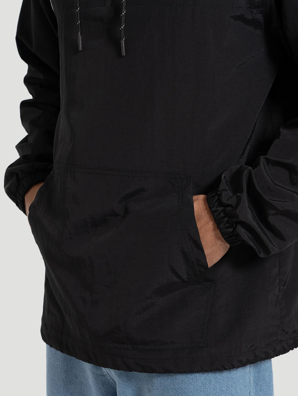 Jaqueta Windbreaker Anorak Hurley x Shibuya Signature Preta