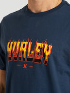 Camiseta Manga Curta Azul Marinho Hurley Flame