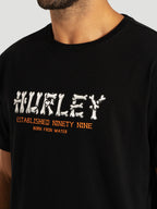 Camiseta Manga Curta Preta Hurley Bones