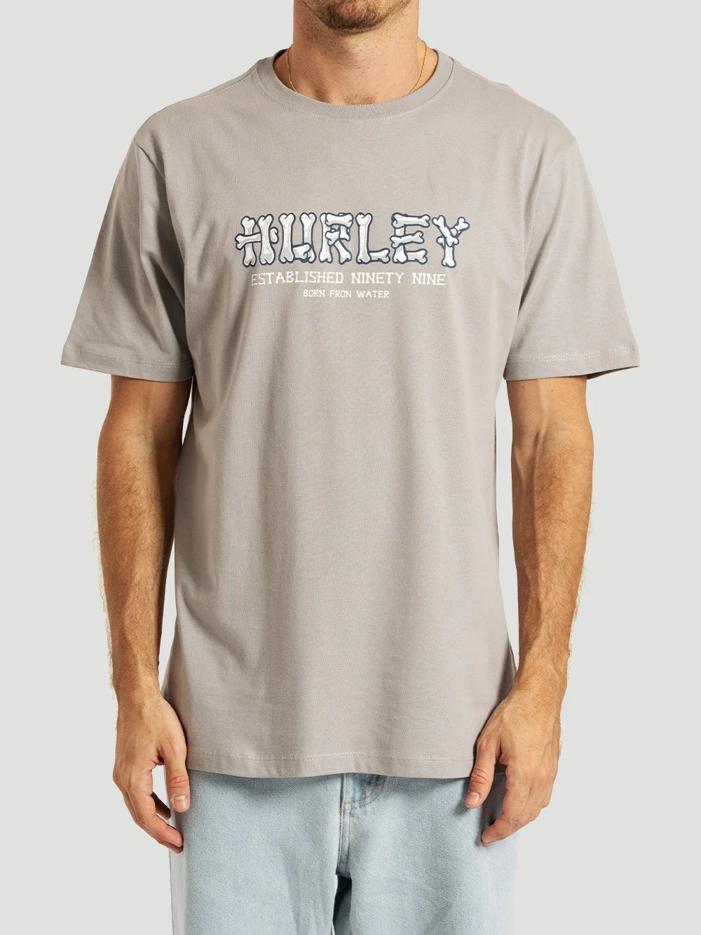 Camiseta Manga Curta Cinza Hurley Bones