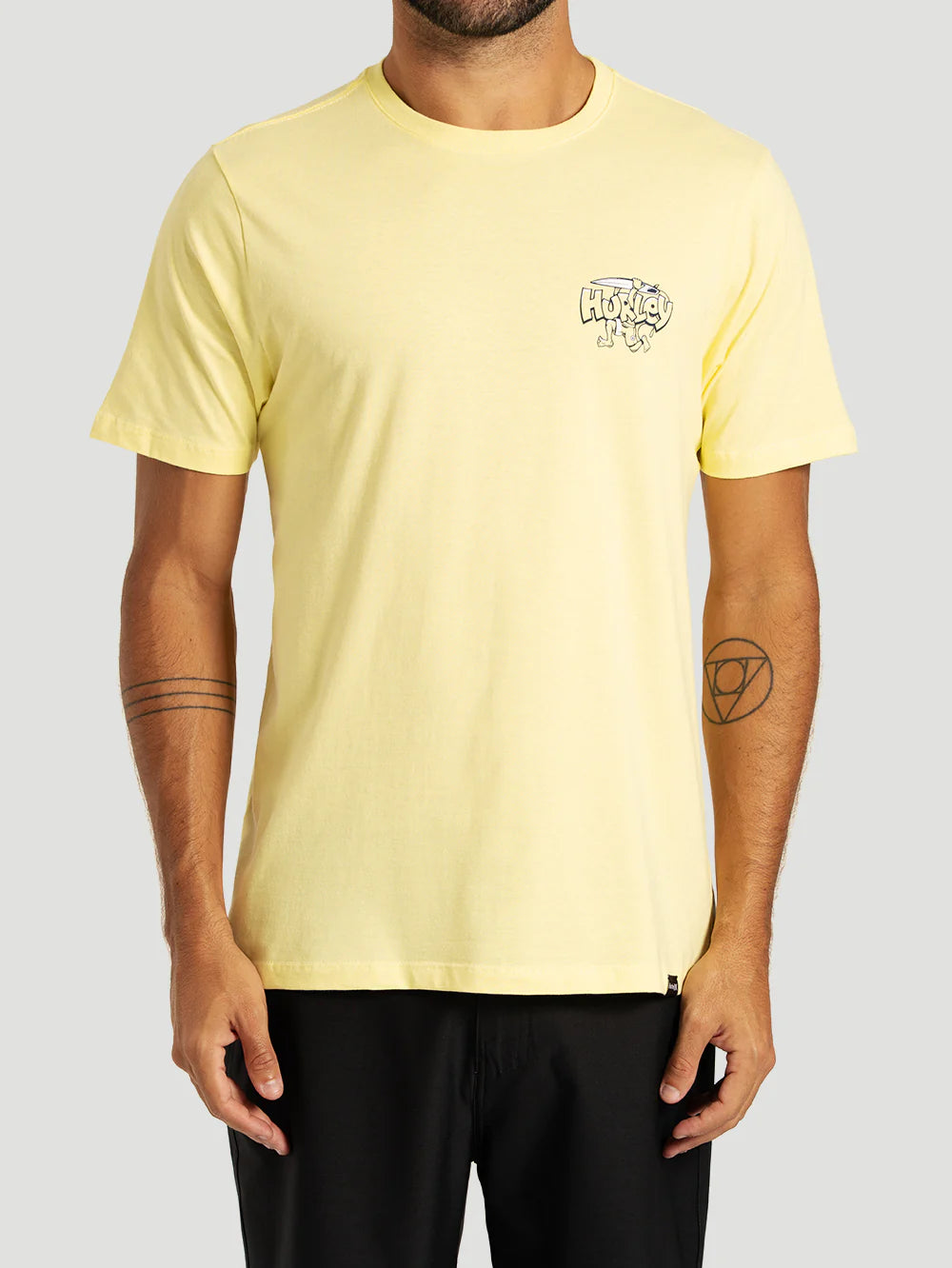 Camiseta Manga Curta Amarelo Hurley Crazy Boy