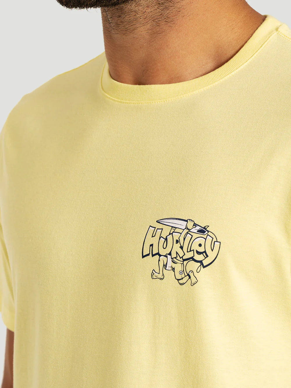 Camiseta Manga Curta Amarelo Hurley Crazy Boy